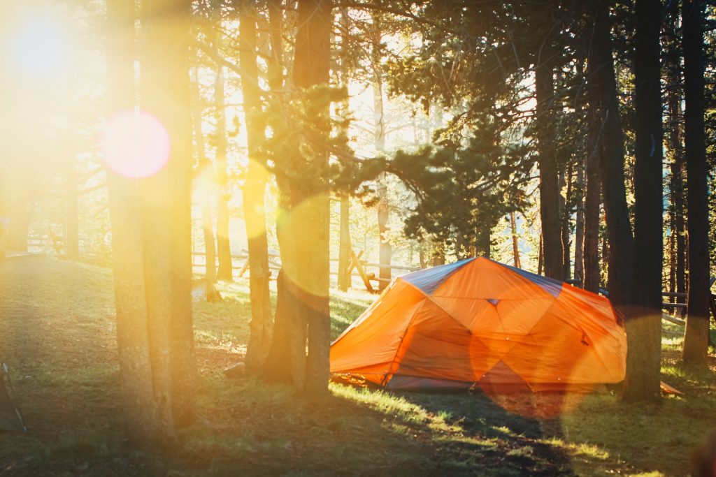 tente dans les bois